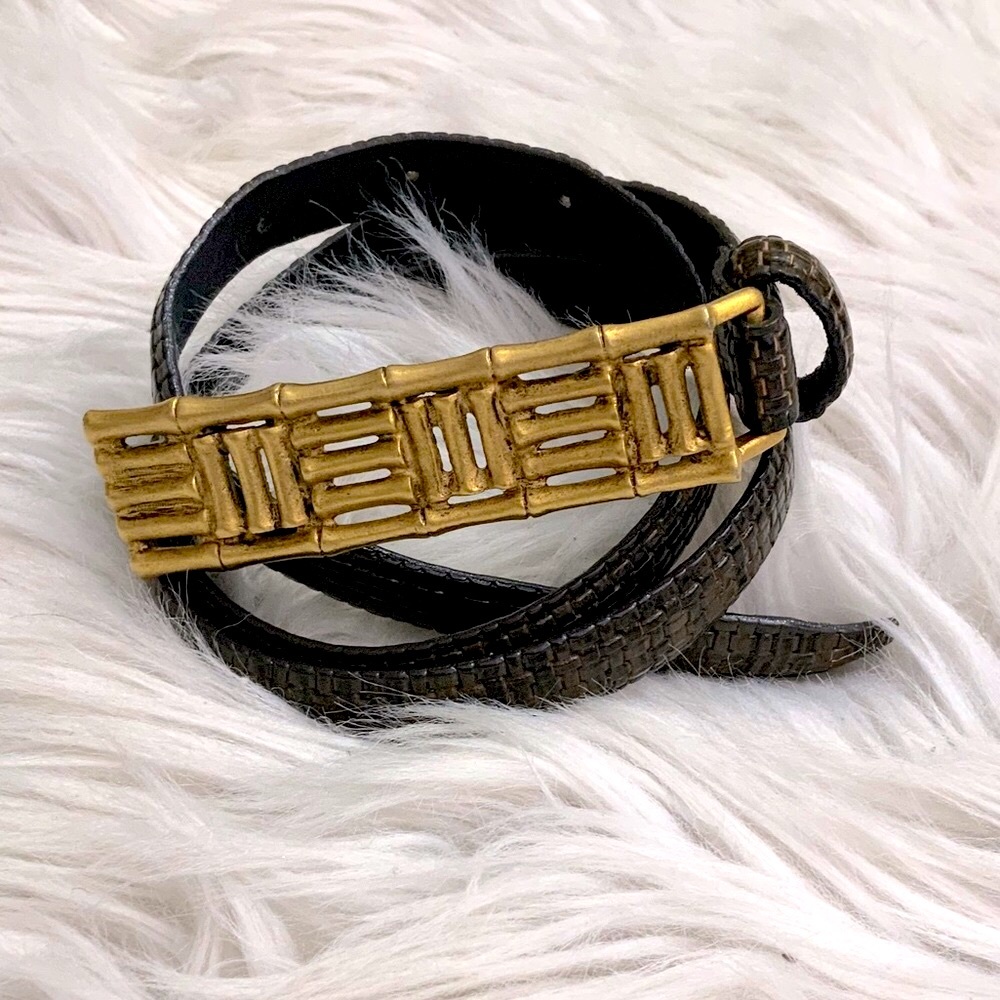 Carlisle Skinny Croc Embossed Leather Belt